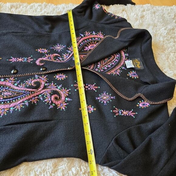 Bob Mackie Blazer Jacket Paisley Embroidered Size 1X Wool Blend Westerncore - Picture 9 of 12